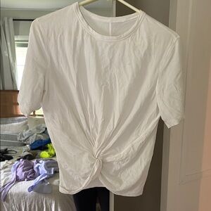 lululemon White Twist Front Tee